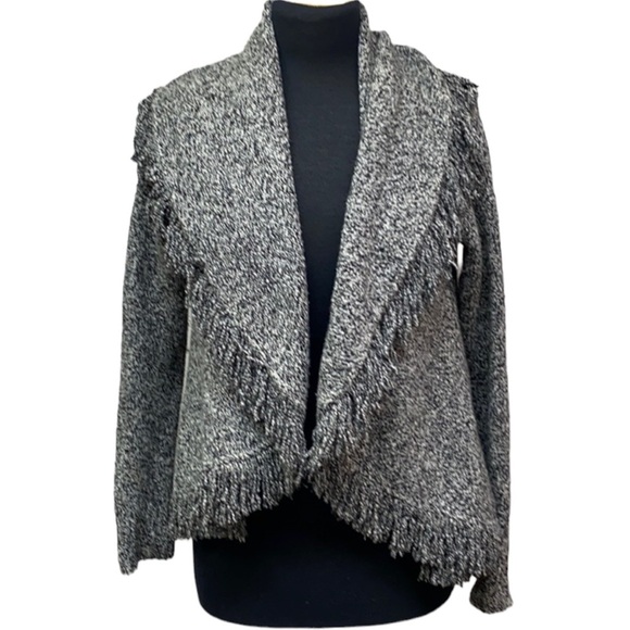 Cache Fringed Shawl Collar Sweater - Picture 1 of 3